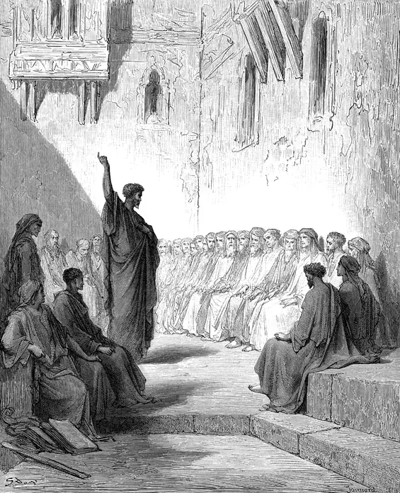 Paulo prega aos tessalonicenses · Gustave Doré, 1866